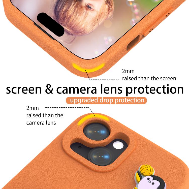 For iPhone 14 Pro Max Penguin Baby EVA Shockproof Phone Case with Holder