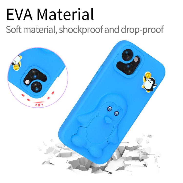 For iPhone 13 Pro Penguin Baby EVA Shockproof Phone Case with Holder