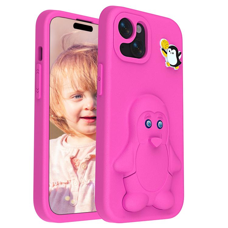 For iPhone 13 Pro Penguin Baby EVA Shockproof Phone Case with Holder