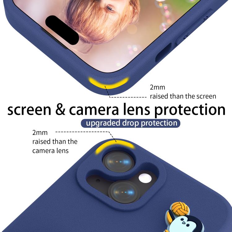 For iPhone 13 / 14 Penguin Baby EVA Shockproof Phone Case with Holder