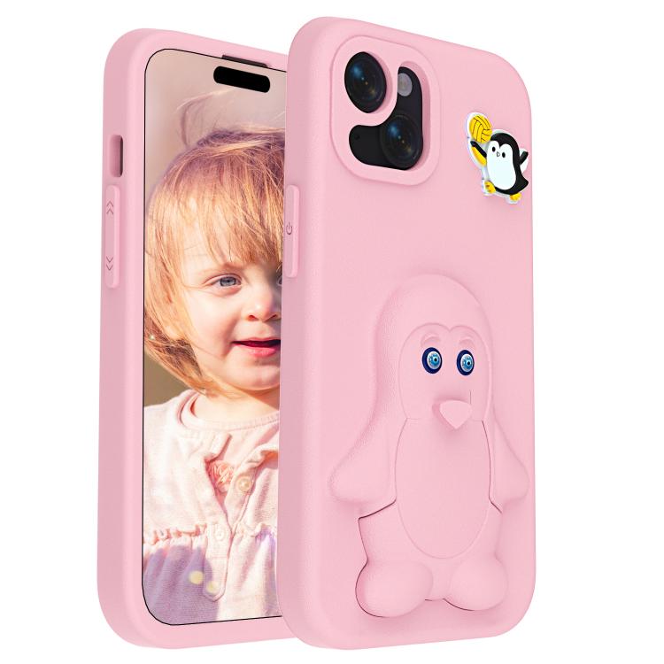 For iPhone 13 / 14 Penguin Baby EVA Shockproof Phone Case with Holder
