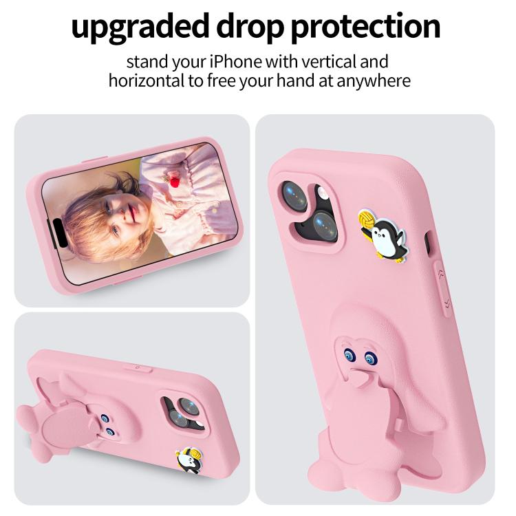 For iPhone 13 / 14 Penguin Baby EVA Shockproof Phone Case with Holder