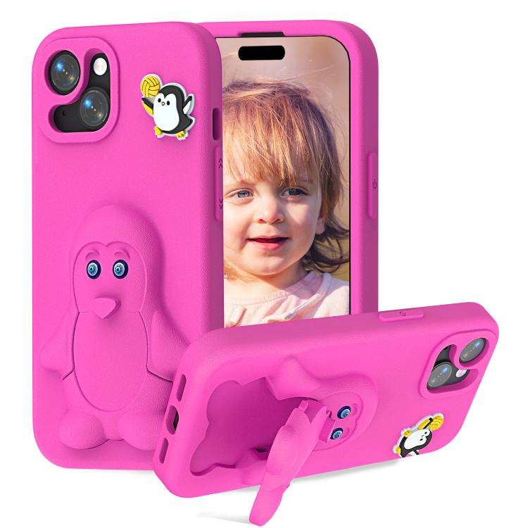 For iPhone 13 / 14 Penguin Baby EVA Shockproof Phone Case with Holder