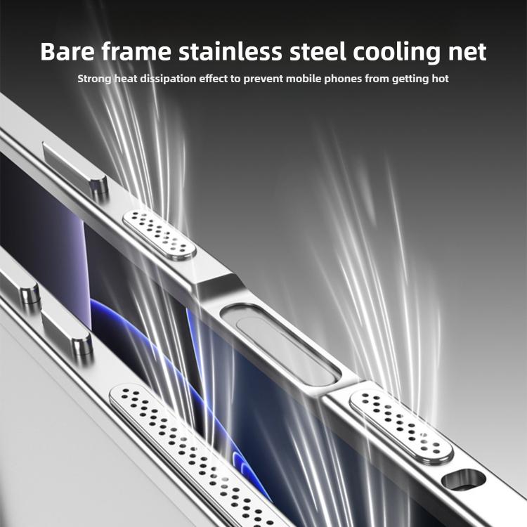 For iPhone 17 Pro Max Ultra-Thin Alloy Metal Frame Shockproof Phone Case