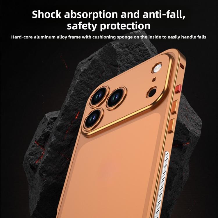 For iPhone 17 Pro Max Ultra-Thin Alloy Metal Frame Shockproof Phone Case