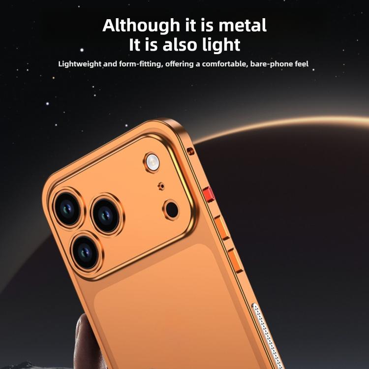 For iPhone 17 Pro Max Ultra-Thin Alloy Metal Frame Shockproof Phone Case