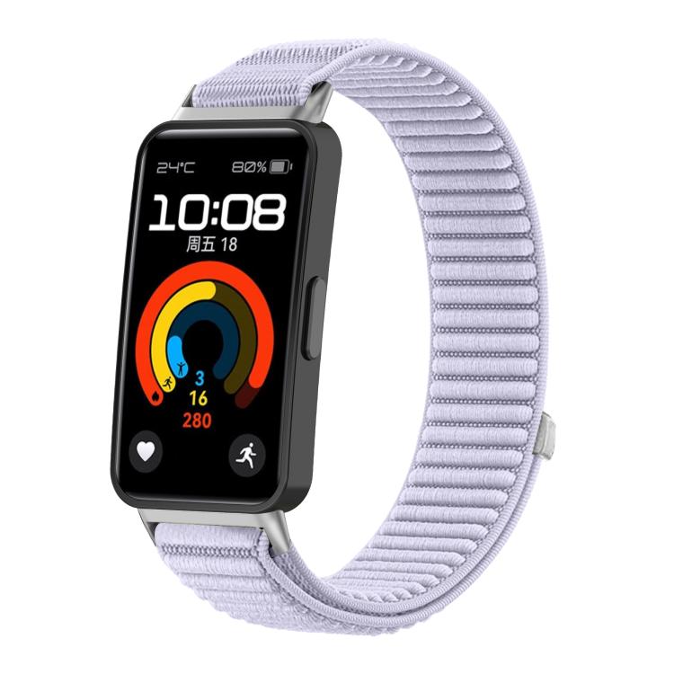 For Honor Band 10 / 9  Woven Nylon Hook And Loop Fastener Metal Interface Watch Band