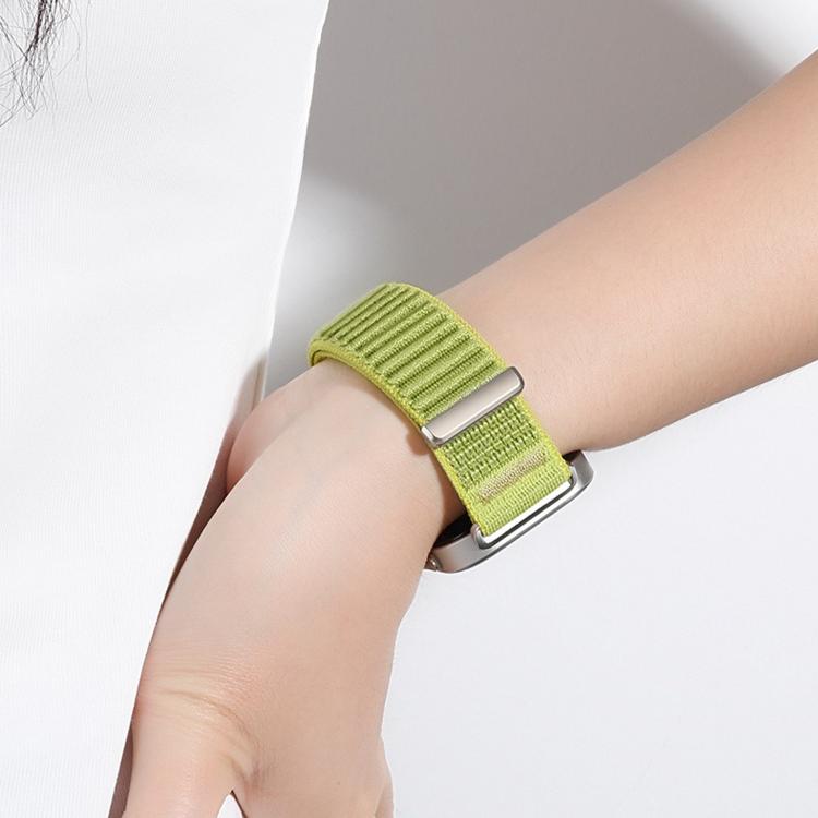 For Honor Band 10 / 9  Woven Nylon Hook And Loop Fastener Metal Interface Watch Band
