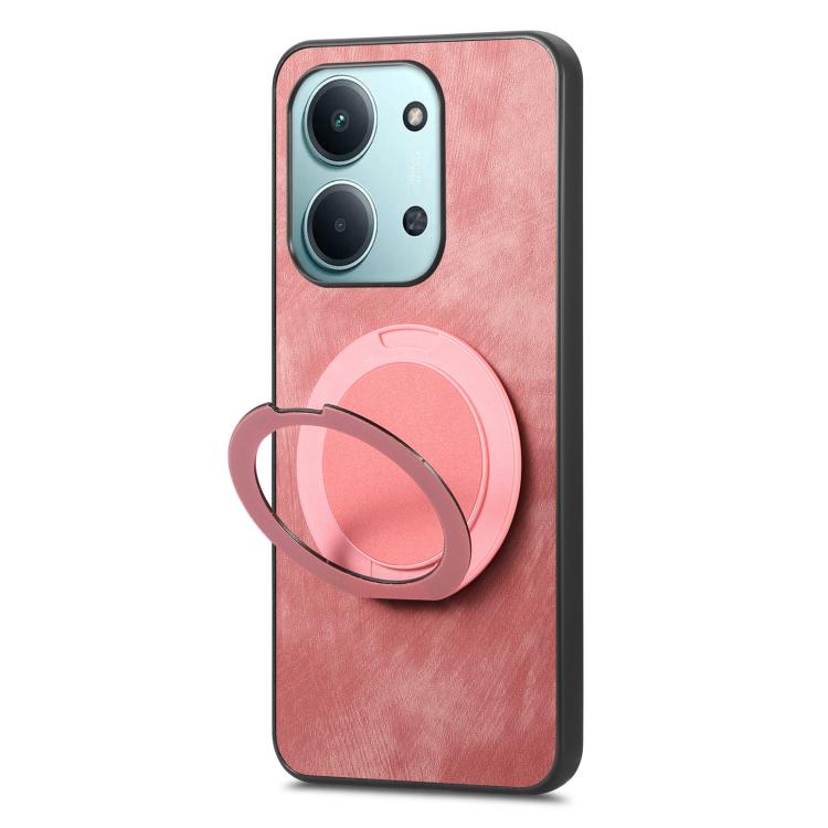 For Redmi 15C 5G / 4G Glodal 171mm Retro Leather Rotation Round Holder Phone Case