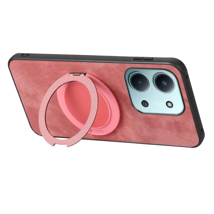 For Redmi 15C 5G / 4G Glodal 171mm Retro Leather Rotation Round Holder Phone Case
