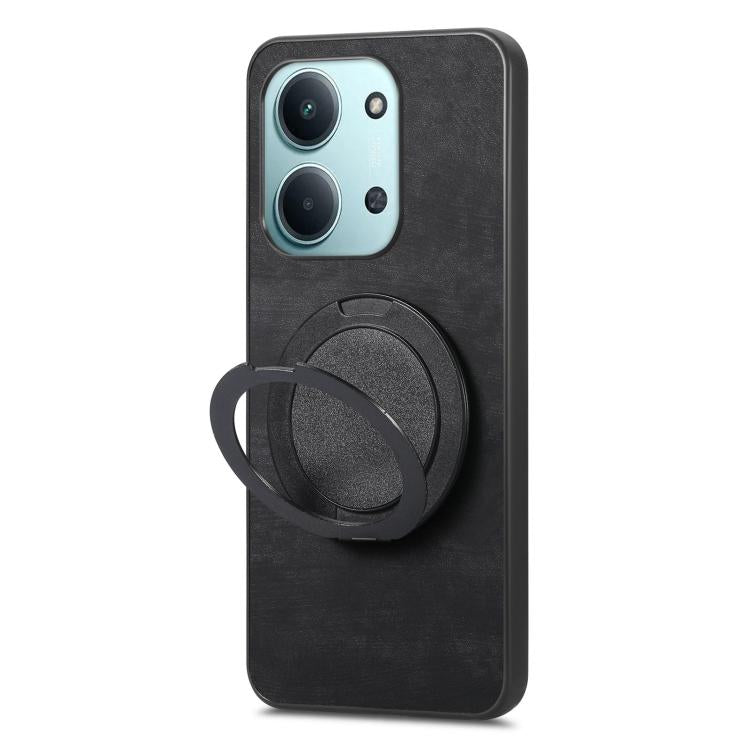 For Redmi 15C 5G / 4G Glodal 171mm Retro Leather Rotation Round Holder Phone Case