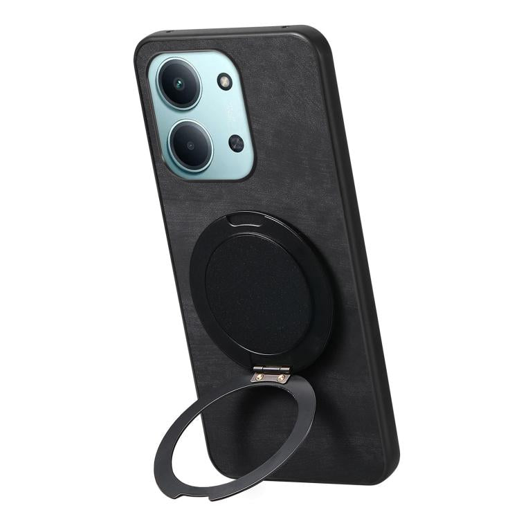 For Redmi 15C 5G / 4G Glodal 171mm Retro Leather Rotation Round Holder Phone Case