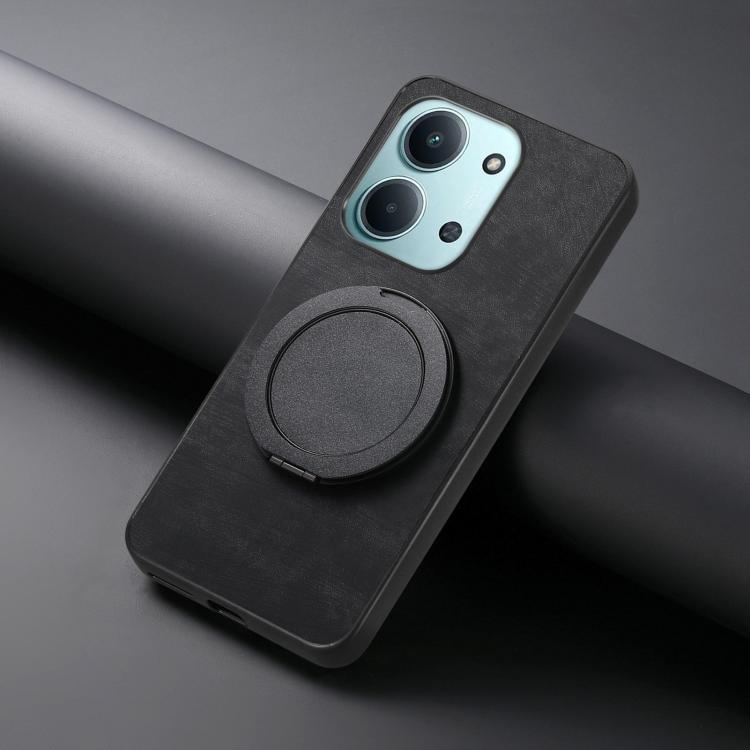 For Redmi 15C 5G / 4G Glodal 171mm Retro Leather Rotation Round Holder Phone Case