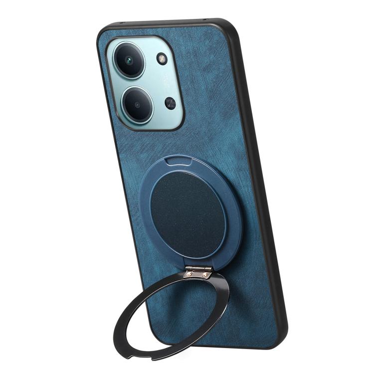 For Redmi 15C 5G / 4G Glodal 171mm Retro Leather Rotation Round Holder Phone Case