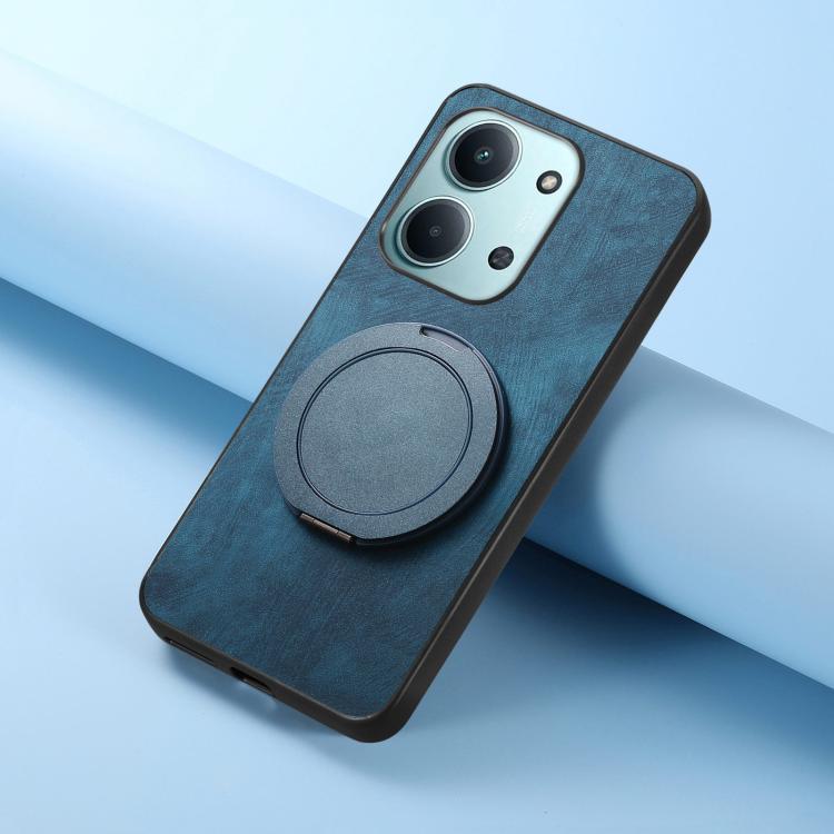 For Redmi 15C 5G / 4G Glodal 171mm Retro Leather Rotation Round Holder Phone Case