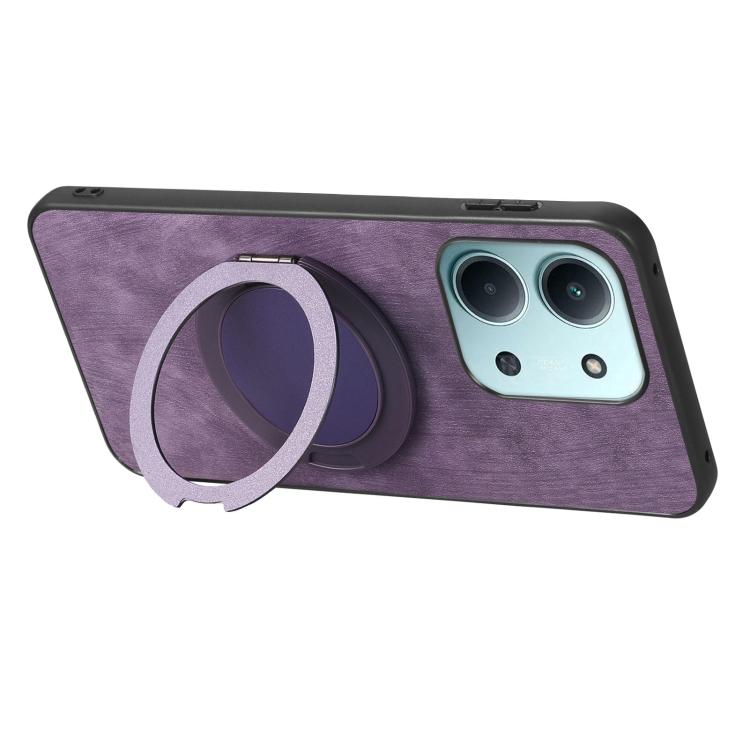 For Redmi 15C 5G / 4G Glodal 171mm Retro Leather Rotation Round Holder Phone Case