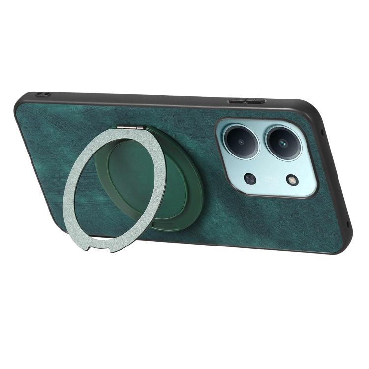 For Redmi 15C 5G / 4G Glodal 171mm Retro Leather Rotation Round Holder Phone Case