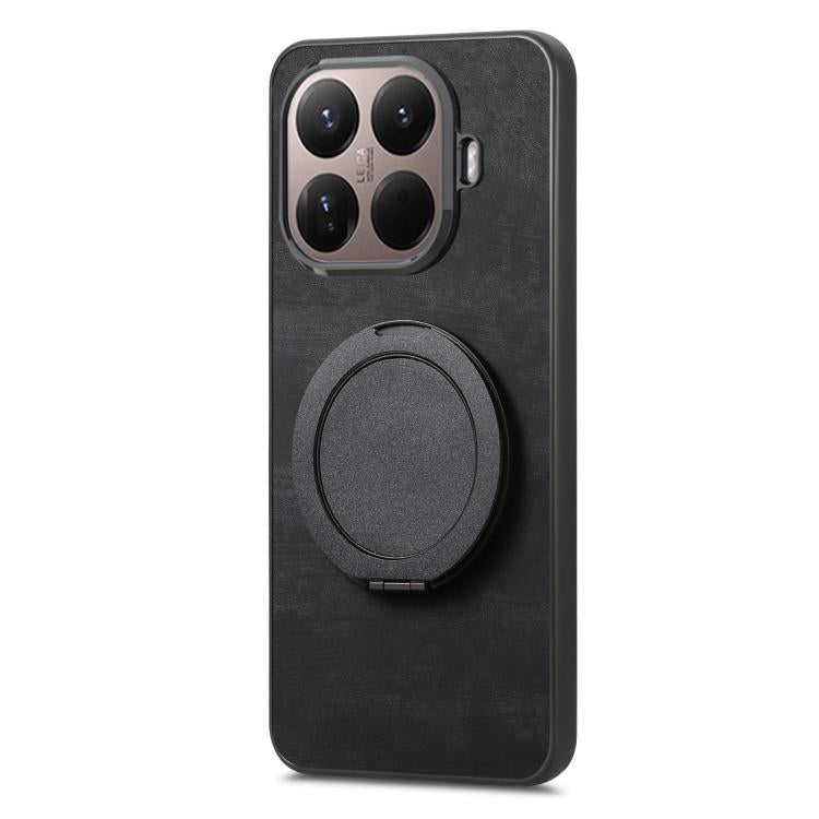 For Xiaomi 15T Pro Retro Leather Rotation Round Holder Phone Case
