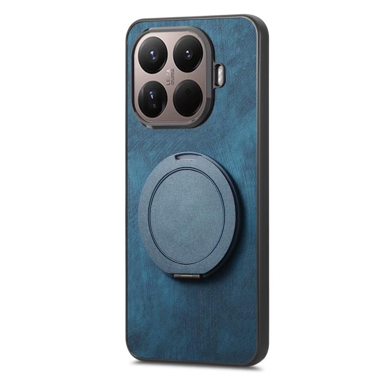 For Xiaomi 15T Pro Retro Leather Rotation Round Holder Phone Case
