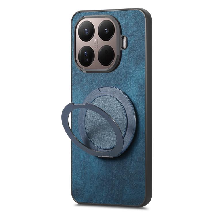 For Xiaomi 15T Pro Retro Leather Rotation Round Holder Phone Case