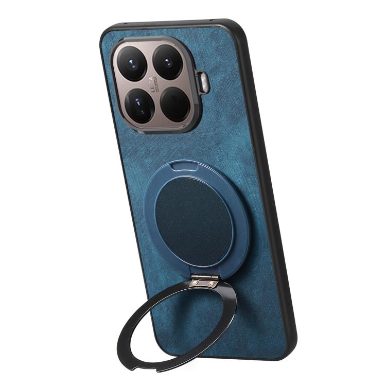 For Xiaomi 15T Pro Retro Leather Rotation Round Holder Phone Case