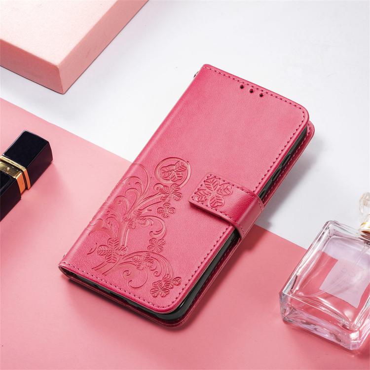 For Xiaomi 17 Pro Four-leaf Clasp Embossed Buckle Leather Phone Case