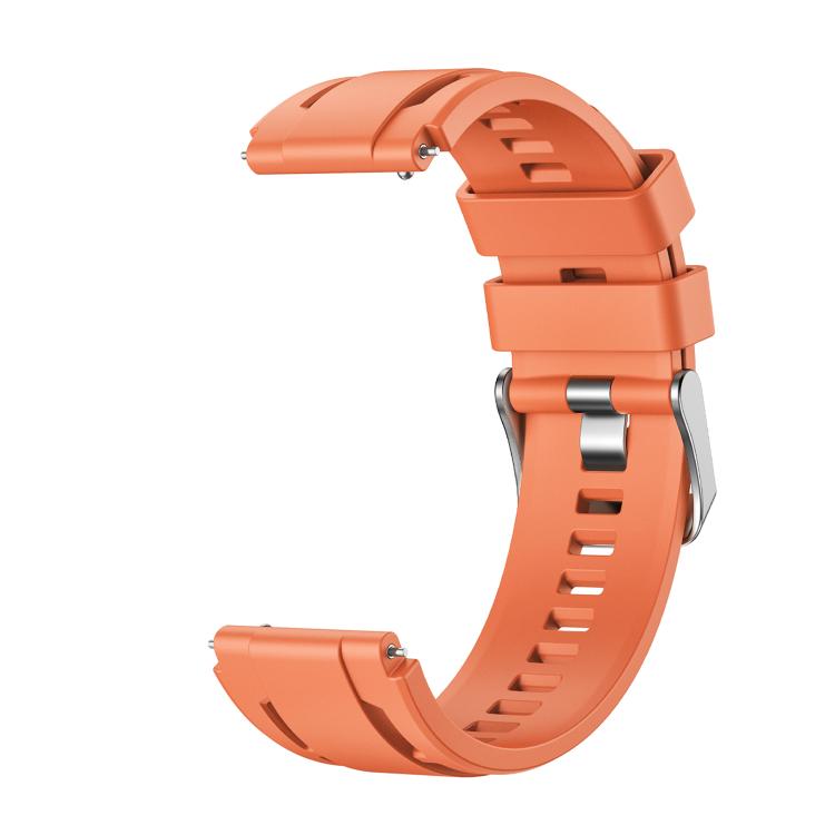 For Huawei Watch Ultimate 2 Push Button Clasp Silver Pin Buckle Single Color Silicone Watch Band