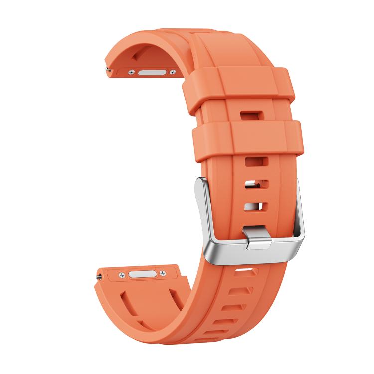 For Huawei Watch Ultimate 2 Push Button Clasp Silver Pin Buckle Single Color Silicone Watch Band