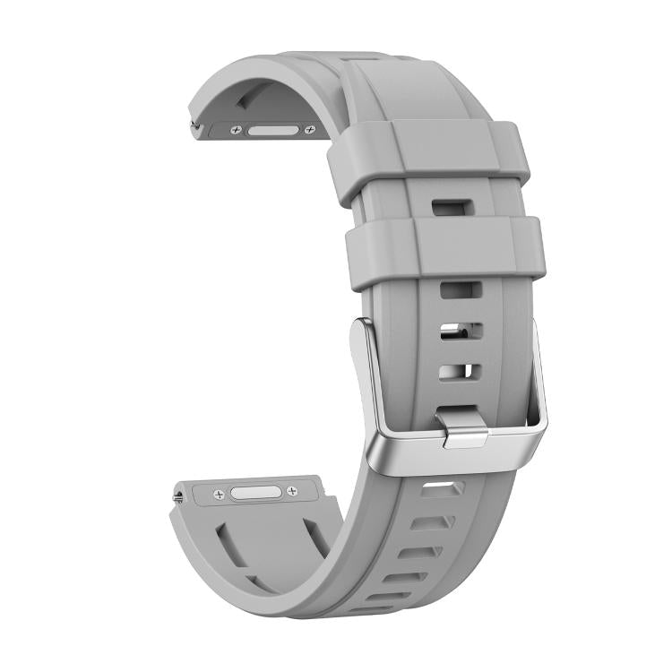 For Huawei Watch Ultimate 2 Push Button Clasp Silver Pin Buckle Single Color Silicone Watch Band