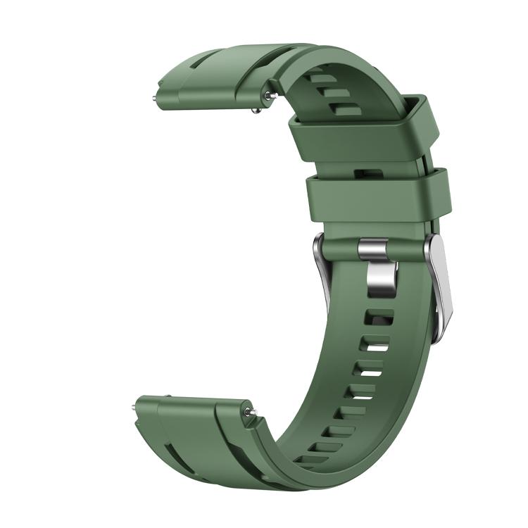 For Huawei Watch Ultimate 2 Push Button Clasp Silver Pin Buckle Single Color Silicone Watch Band