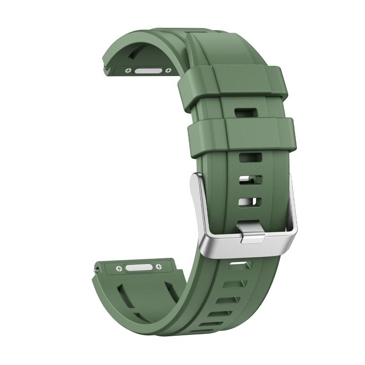 For Huawei Watch Ultimate 2 Push Button Clasp Silver Pin Buckle Single Color Silicone Watch Band