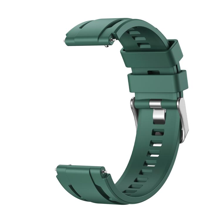 For Huawei Watch Ultimate 2 Push Button Clasp Silver Pin Buckle Single Color Silicone Watch Band
