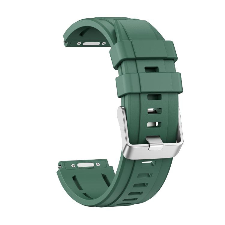 For Huawei Watch Ultimate 2 Push Button Clasp Silver Pin Buckle Single Color Silicone Watch Band