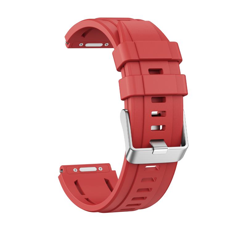 For Huawei Watch Ultimate 2 Push Button Clasp Silver Pin Buckle Single Color Silicone Watch Band