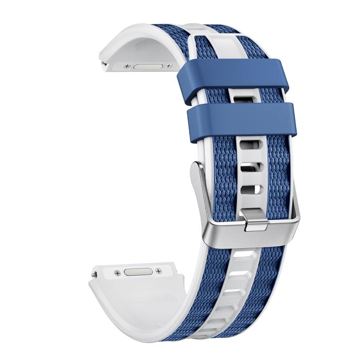 For Huawei Watch Ultimate 2 Push Button Clasp Silver Pin Buckle Two Color Silicone Watch Band