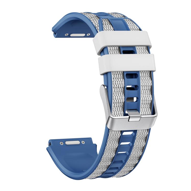 For Huawei Watch Ultimate 2 Push Button Clasp Silver Pin Buckle Two Color Silicone Watch Band