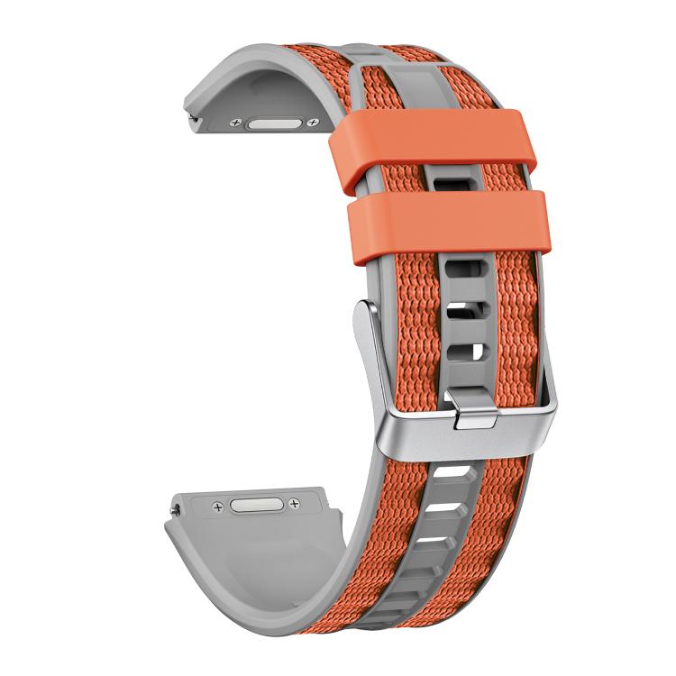For Huawei Watch Ultimate 2 Push Button Clasp Silver Pin Buckle Two Color Silicone Watch Band
