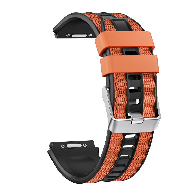 For Huawei Watch Ultimate 2 Push Button Clasp Silver Pin Buckle Two Color Silicone Watch Band