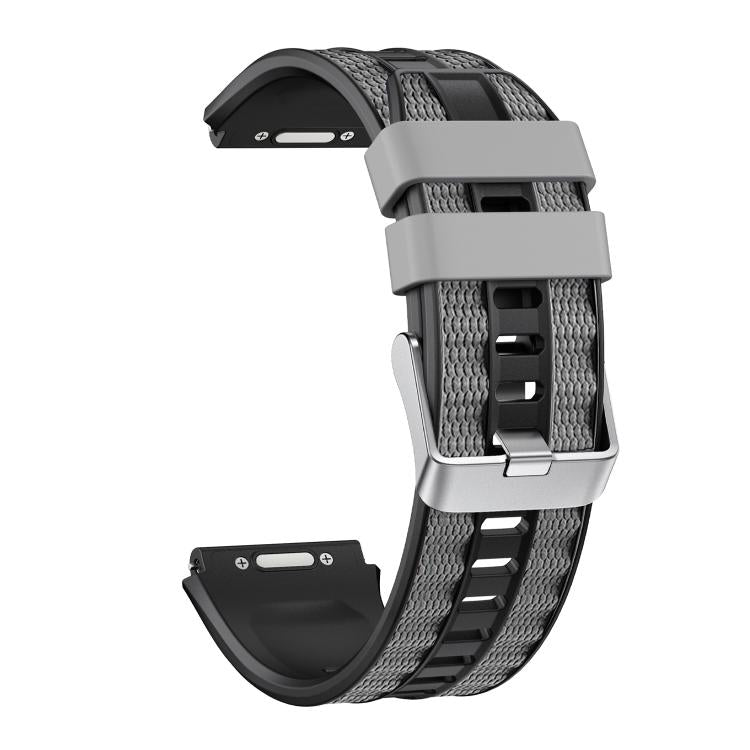For Huawei Watch Ultimate 2 Push Button Clasp Silver Pin Buckle Two Color Silicone Watch Band