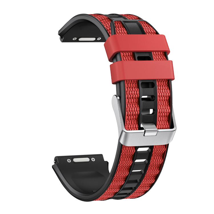 For Huawei Watch Ultimate 2 Push Button Clasp Silver Pin Buckle Two Color Silicone Watch Band