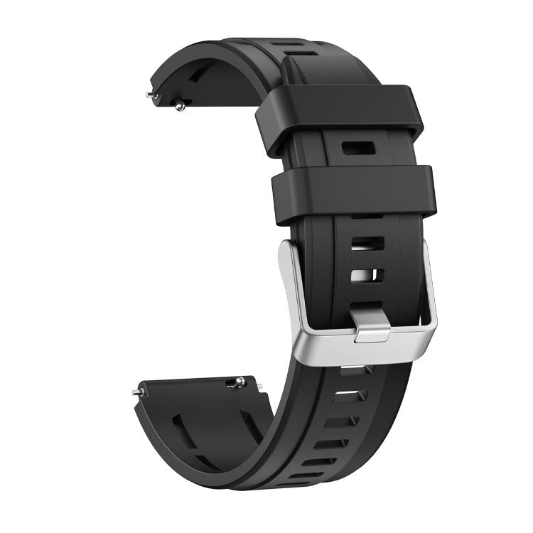 For Huawei Watch Ultimate 2 Silver Pin Buckle Single Color Silicone Watch Band