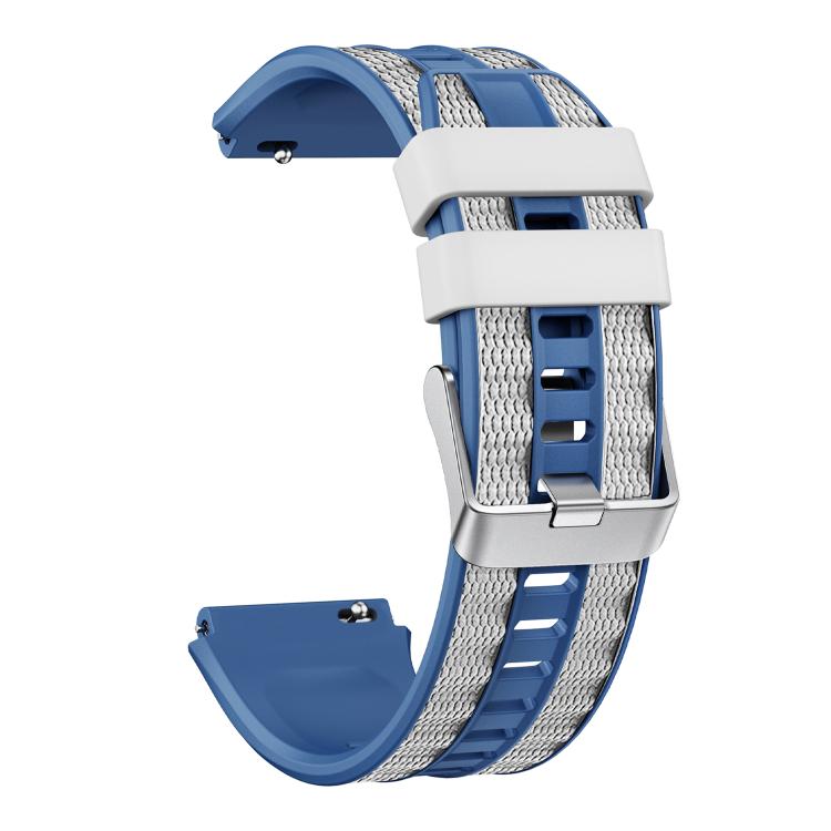 For Huawei Watch Ultimate 2 Silver Pin Buckle Two Color Silicone Watch Band