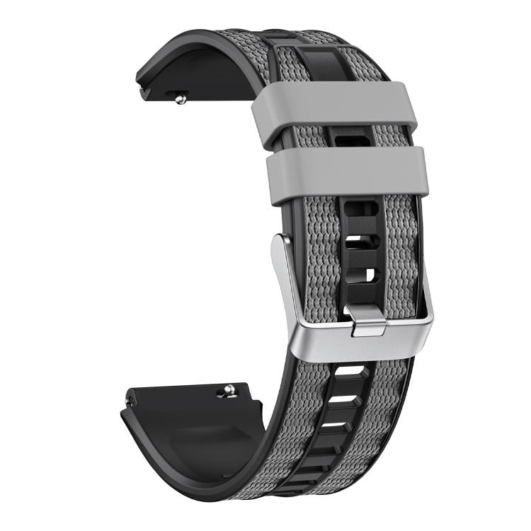 For Huawei Watch Ultimate 2 Silver Pin Buckle Two Color Silicone Watch Band