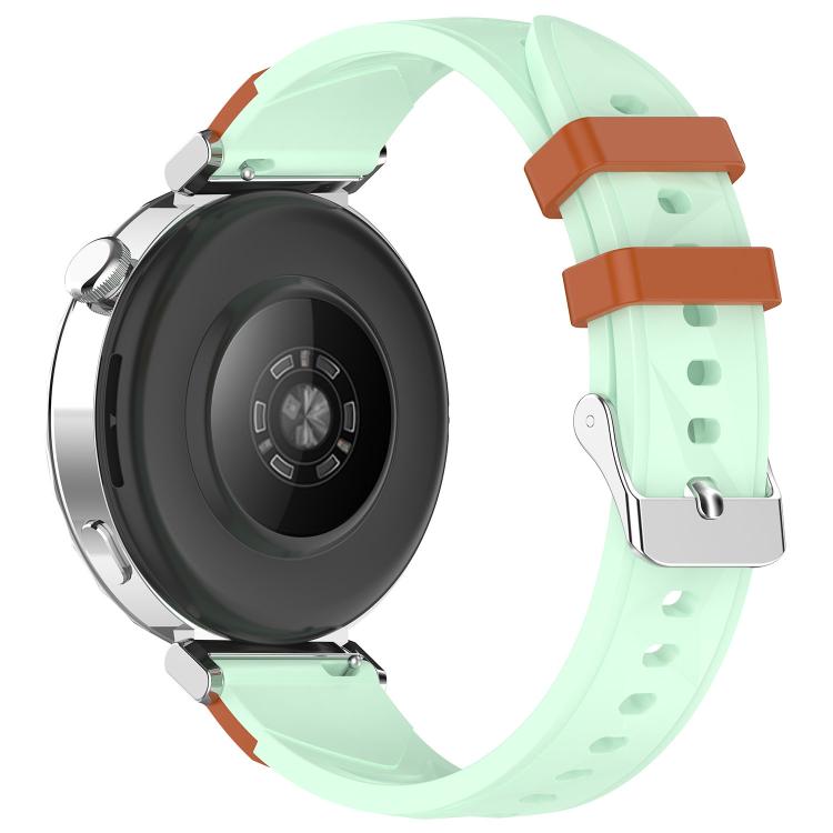 18mm Triangular Diamond Texture Two Color Silicone Watch Band