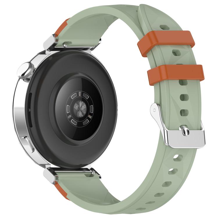 18mm Triangular Diamond Texture Two Color Silicone Watch Band