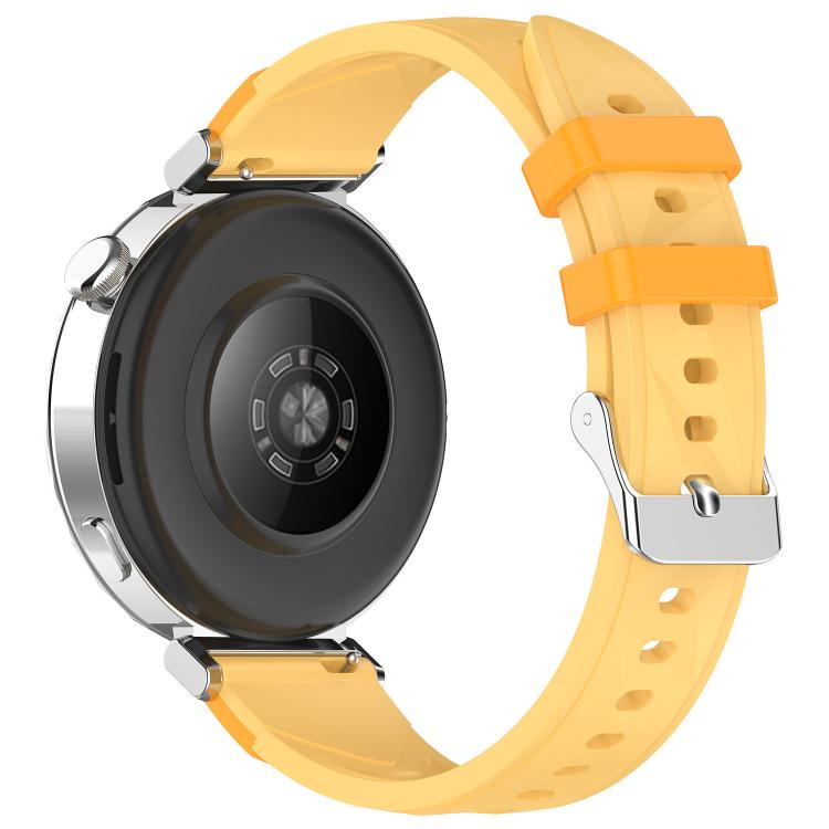 18mm Triangular Diamond Texture Two Color Silicone Watch Band