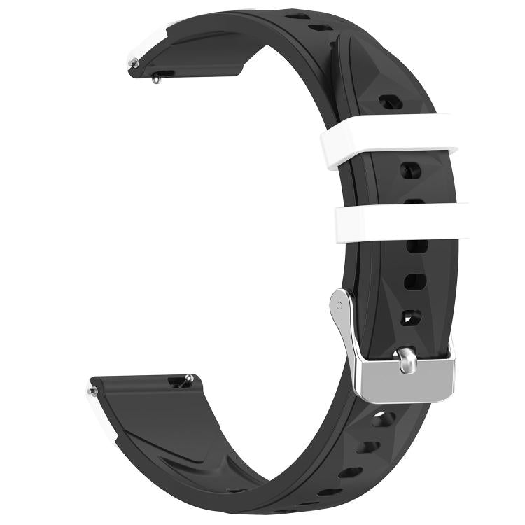 18mm Triangular Diamond Texture Two Color Silicone Watch Band