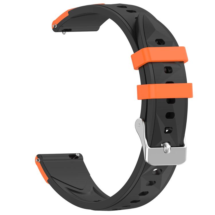 18mm Triangular Diamond Texture Two Color Silicone Watch Band
