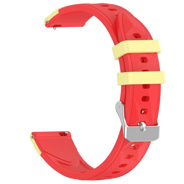 18mm Triangular Diamond Texture Two Color Silicone Watch Band