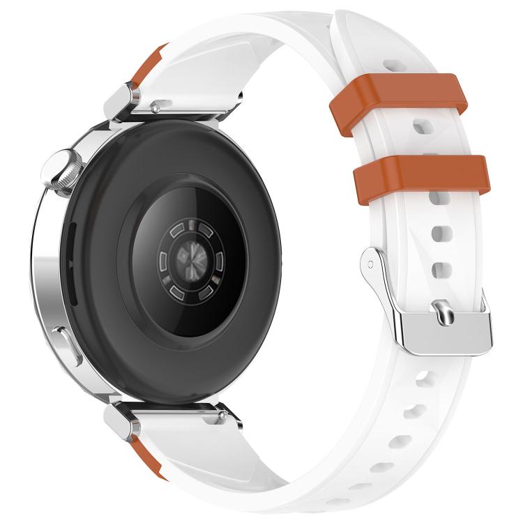 18mm Triangular Diamond Texture Two Color Silicone Watch Band